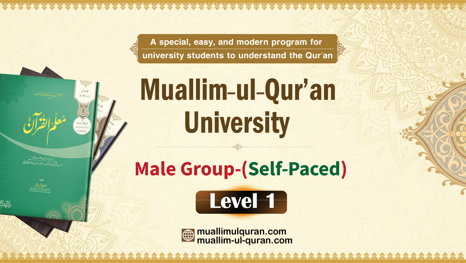 MQ Level 1, Self-paced course for University Students - Male Group