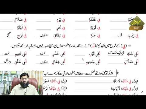Lesson#3 of Unit 2II Muallim-ul-Quran By Dr. Ubaid-ur-Rahman Bashir
